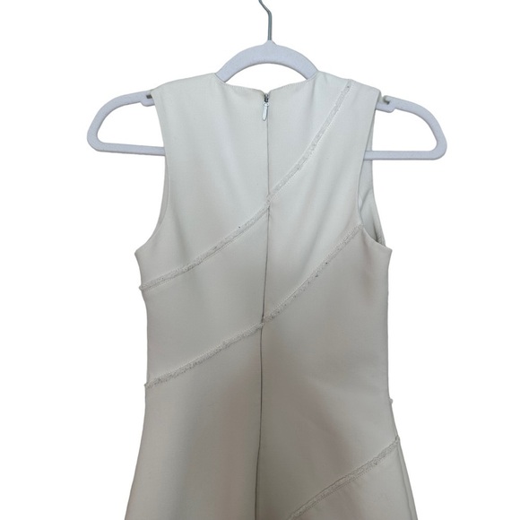 Cinq A Sept Size 2 White Josie Fringe Asymmetrical Mini Dress - Picture 4 of 9